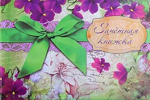 Обложка для зачетной книжки пластик Красивая 15,5*12 см (586158)