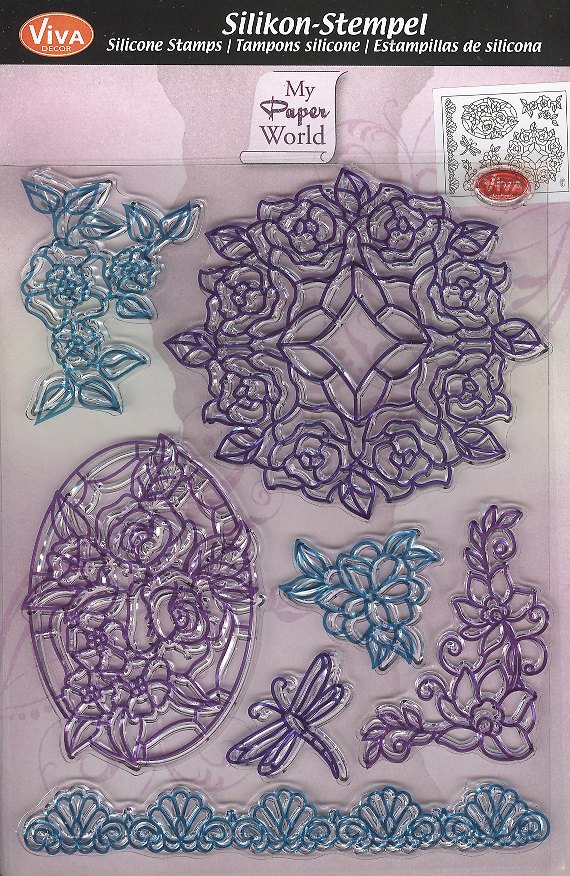 Штамп силиконовый Viva-Silikon-Stempel Tiffany/стрекоза (400308600) (упаковка) 2371829 — 1
