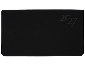 Планинг дат. 2027г. 64л "Soft Touch" черный, иск.кожа, интегр.переплет, тонир.блок, скругл.углы, ляссе, инд.уп