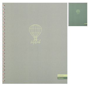 Тетрадь 96л кл. "Лаконично" гребень, мел.картон, ламинация  "soft touch", ассорти