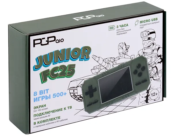 Игровая приставка «PGP AIO Junior FC25», модель FC25b, зелёная 2978315 — 1