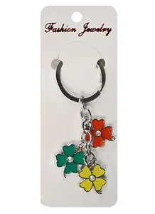 Брелок Клевер с камушками (металл) (12-02270-С18)