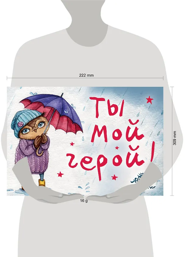 Магнитная открытка. Совы. Ты мой герой 331523 — 2