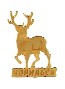 ГС Магнит Норильск Олень зеркальный золото (акрил) (7,5 см)