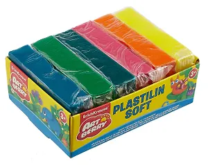 Пластилин 6 цв. 300гр. мягкий Erich Krause, ArtBerryв блистере 33303