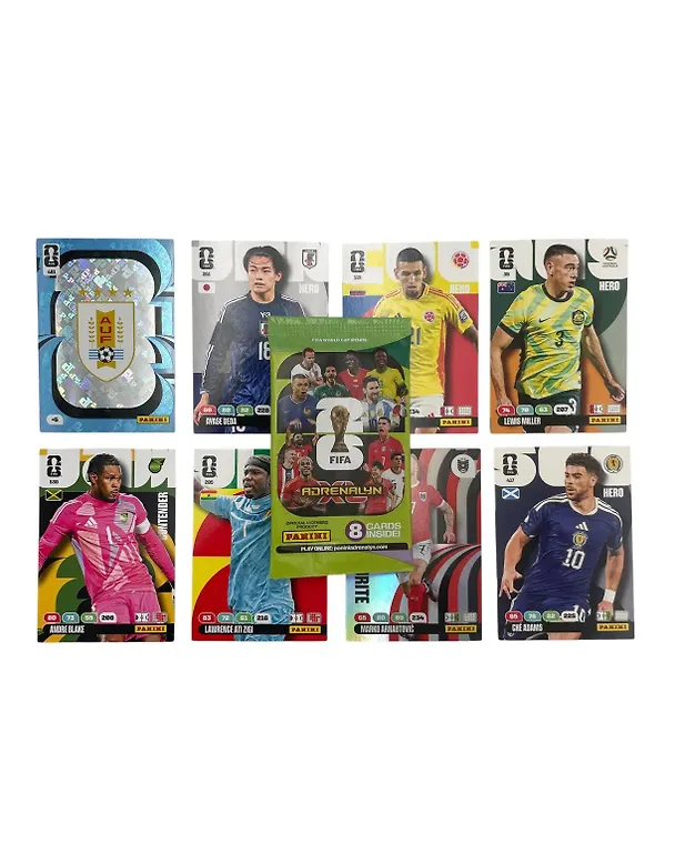 Набор коллекционных наклеек и карточек "Чемпионат мира FIFA World Cup 2026", PANINI WORLD CUP 2026 TCG (набор из 3 пакетиков карточек + 1 карточка Limited Edition), 25 штук в наборе 3161829 — 11
