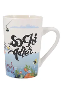 Кружка матовая Сочи,Адлер (фарфор) (350мл) (065-4-135-D5-CL)