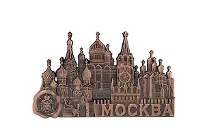 Магнит Москва Коллаж (металл) (цв.медь) (БС фигурка) (027-9CU-19K24-BS)