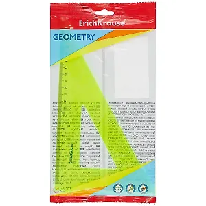 Угольник "Neon" 22см 60° желт., подвес, ERICH KRAUSE