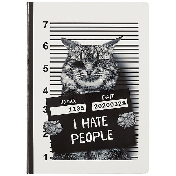Блокнот «Кот I Hate People» 2856075 — 1
