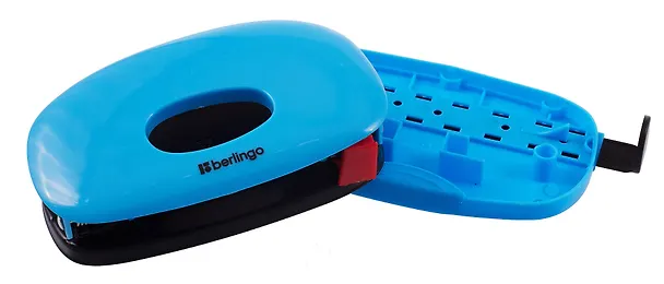 Дырокол «Round», Berlingo, 10 листов, пластиковый, голубой 2975116 — 5