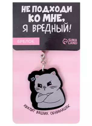 Брелок Котик Я вредный (ПВХ) (7х12) — 2957303 — 1