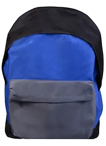 Рюкзак школьный "Черный с синим и серым"