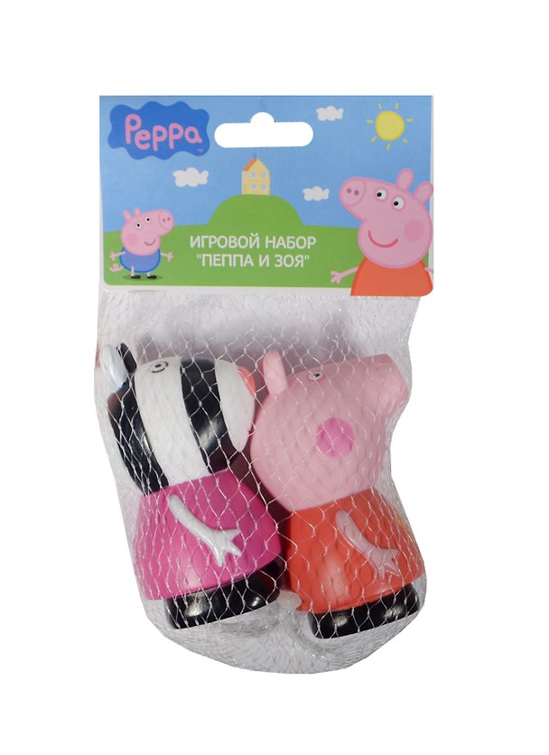 Набор резиновых игрушек Пеппа и Зои (1134893) (2шт) (TM Peppa Pig) (3+) (сетка) 2485038 — 1