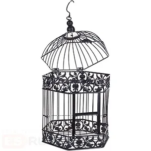 Клетка декоративная черная (44х25х25) (31925) 2381126