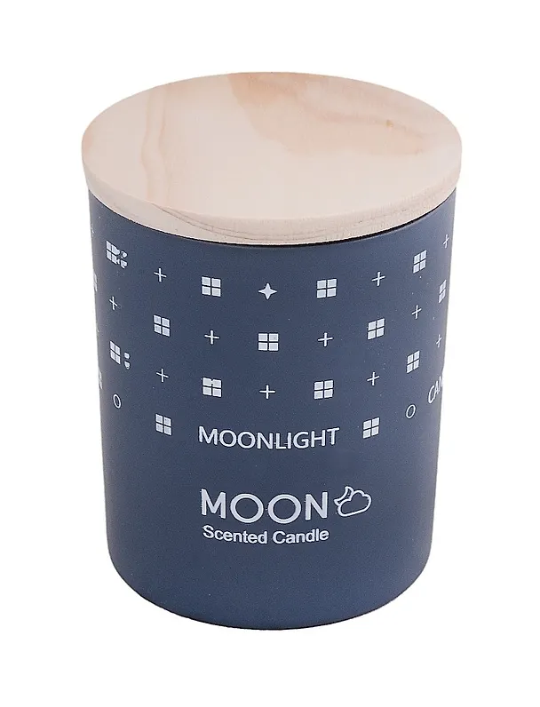 Свеча ароматическая с деревянной крышкой Moon (8х6) 2994381 — 4