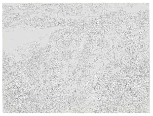 Холст с красками по номерам "Цветущий Санторини", 30 х 40 см 3011778 — 3