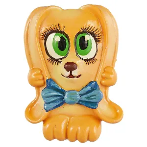 Керамический магнит Зайка с бантиком M-091