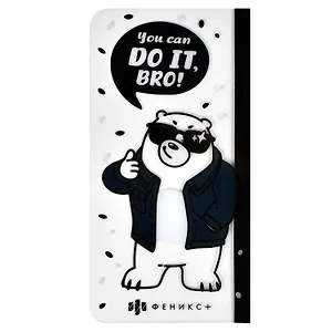 Панель на монитор 10*20см "МЕДВЕДЬ" для стикеров, ПВХ, 500мкм, полноцв.печать, клейк.лента в комплекте