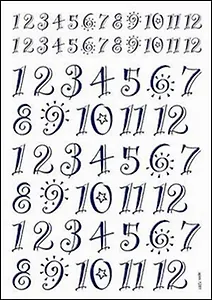 Пленка (1281/00000001407) Freedecor с изображен. для светлых поверхностей Набор цифр №16