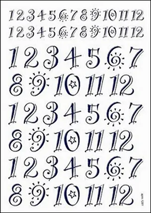 Пленка (1281/00000001407) Freedecor с изображен. для светлых поверхностей Набор цифр №16 2335634