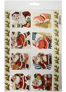 Декупажная карта Веселый Санта (А4) (пл. 40г/м2) (Karal125) (упаковка)