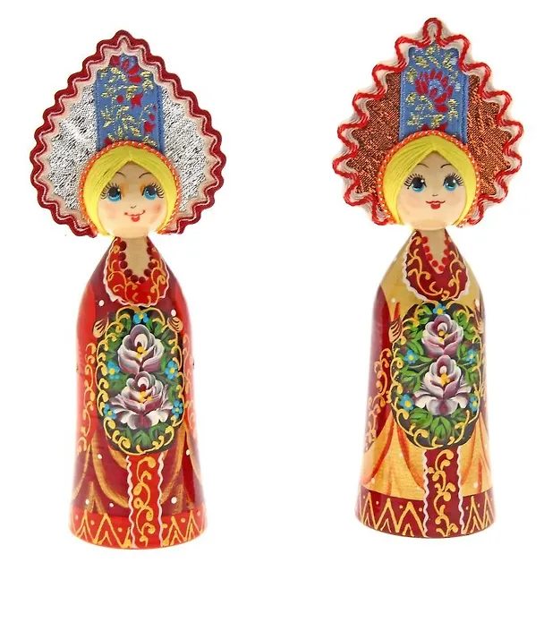 ГС Куколка в кокошнике дерево (15 см) (692619) 2534482 — 1