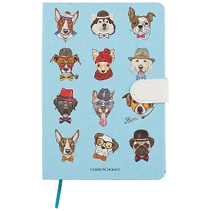 Блокнот с магнитной застёжкой «Fashion Dog», 256 страниц, А5