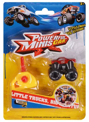 Машинка мини с запускным механизмом (510-1) (15х25х4 см) (ассорти) (Powerful Minis Cars) (блистер) (Junfa) (3+) — 2621755 — 1