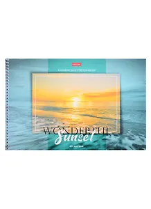 Альбом для рисования Hatber, "Прекрасный закат", А4, 40 листов, на спирали, в ассортименте