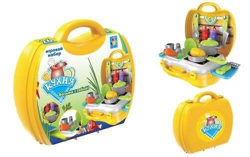 Игровой набор в чемоданчике, 1TOY/Вантой, Кухня 26 предметов 326001 — 1