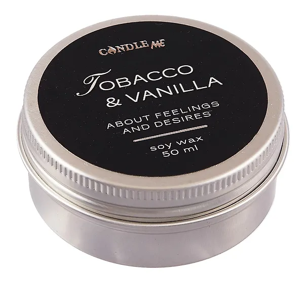 Свеча ароматическая в металлической коробочке Tobacco & Vanilla (50мл) 3105877 — 1
