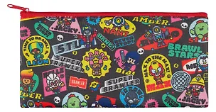 Пенал-косметичка "Brawl Stars" черная, полиэстер, на молнии, 204*105 мм 3046796