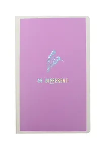 Записная книжка А6 40л &quot;Be different&quot; нелин.блок цвета слон.кость, мат.ламинация, 3 скрепки, In Folio