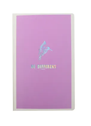 Записная книжка А6 40л "Be different" нелин.блок цвета слон.кость, мат.ламинация, 3 скрепки, In Folio 232883