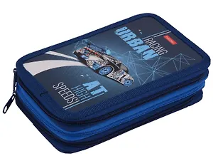 Пенал 3отд. "Скорость и мощь" 190*110мм, молния, глянц.ламинация, таблица умножения, инд.уп.