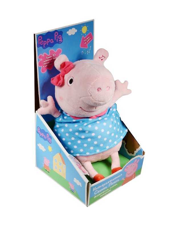 Мягкая игрушка со звуковым и световым модулем Свинка Пеппа (30566) (3+) (Peppa Pig) 2539685 — 1