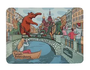 Сувенир МАГНИТИК Магнит Санкт-Петербург: «Канал Грибоедова» 95*68мм