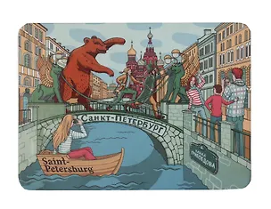 Сувенир МАГНИТИК Магнит Санкт-Петербург: «Канал Грибоедова» 95*68мм 318782