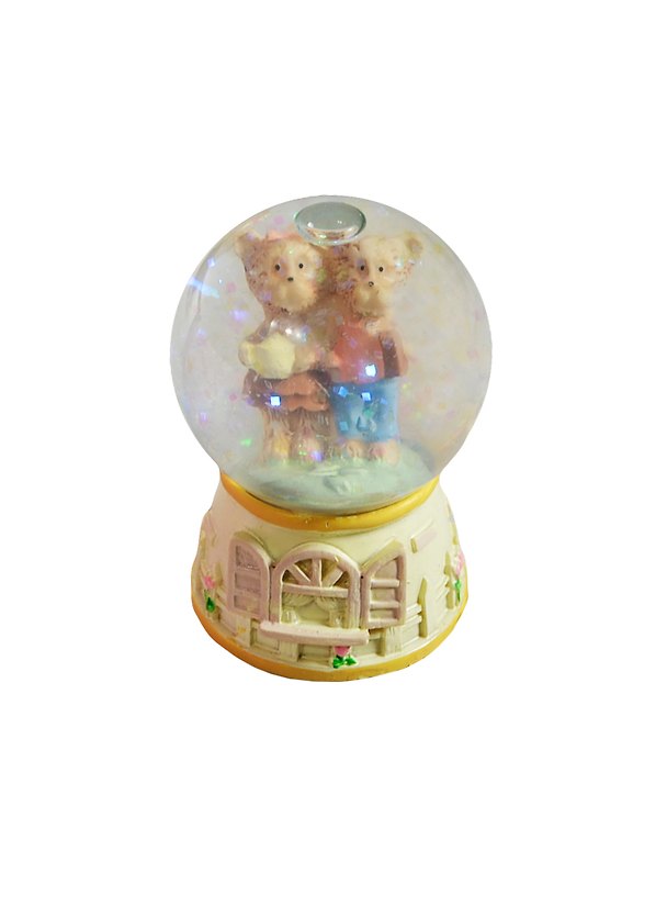 Фигурка со стеклянным шаром Мишки (4х7) (2 вида) (11-10) 2420003 — 1