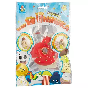 Игрушка-антистресс, 1TOY/Вантой, мммняшка squishy (сквиши), мини-пончик в глазури w16/6.5/6.5/2.5 — 2660922 — 1