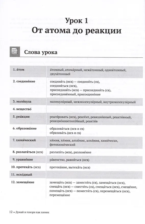 Книга Думай и говори как химик. Лексический практикум по общей и неорганической химии (Марина Сидорова, Анастаия Лосицкая, Александра Марьина) — 3