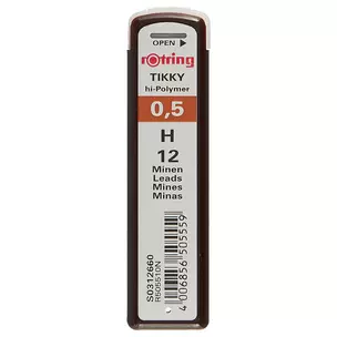 Грифели 0,5мм 12шт "Rotring Tikky" Н, Rotring — 219819 — 1