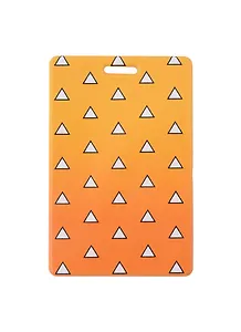 Чехол для карточек вертикальный Аниме Паттерн, желтый