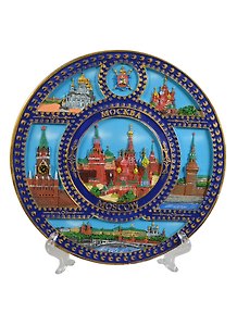 Тарелка Москва с подставкой (полистоун) (D15) (090-15K6-20)