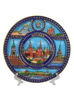 Тарелка Москва с подставкой (полистоун) (D15) (090-15K6-20) 2374620