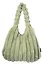 Сумка-шоппер с объёмной ручкой (зеленая) (плюш) (35х35см) — 3127815 — 1