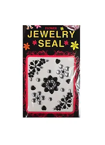 Стразы отдельные на пленке Jewelry Seal (1461-2/29) (черно-бел. цветы)