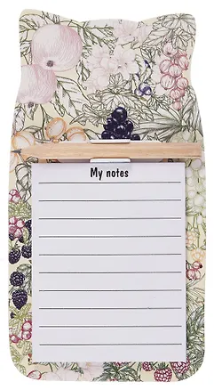 Блок для записей 90*170 40 листов, "Фрукты" с карандашом, на магните 3077849