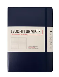 Книга для записей A5 125л тчк. "Classic" тв.обл., синий неви, Leuchtturm1917